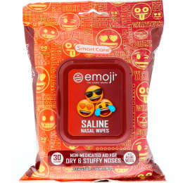 Brush Buddies, Smart Care, эмодзи, салфетки для носа с солью, 30 шт.