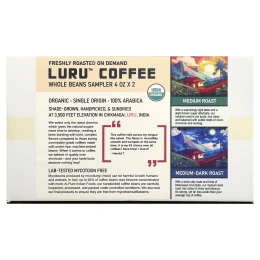 Pure Indian Foods, Luru™, кофе, набор пробных продуктов из цельных зерен, 2 упаковки по 113 г (4 унции)