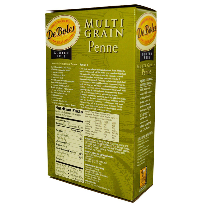 DeBoles, Мультизерновые пенне, без глютена, 8 унций (226 г)
