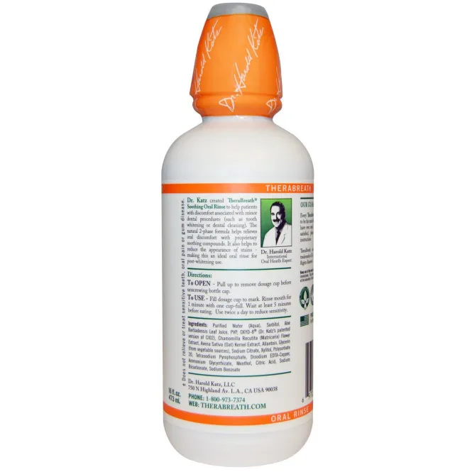 TheraBreath, Успокаивающий ополаскиватель для полости рта, 16 унций (473 мл)