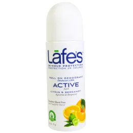 Lafe's Natural Bodycare, Дезодорант-шарик, активность, цитрус и бергамот, 2,5 унции (71 г)