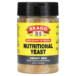 Bragg, Пищевые дрожжи, барбекю с дымком, 85 г (3 унции)