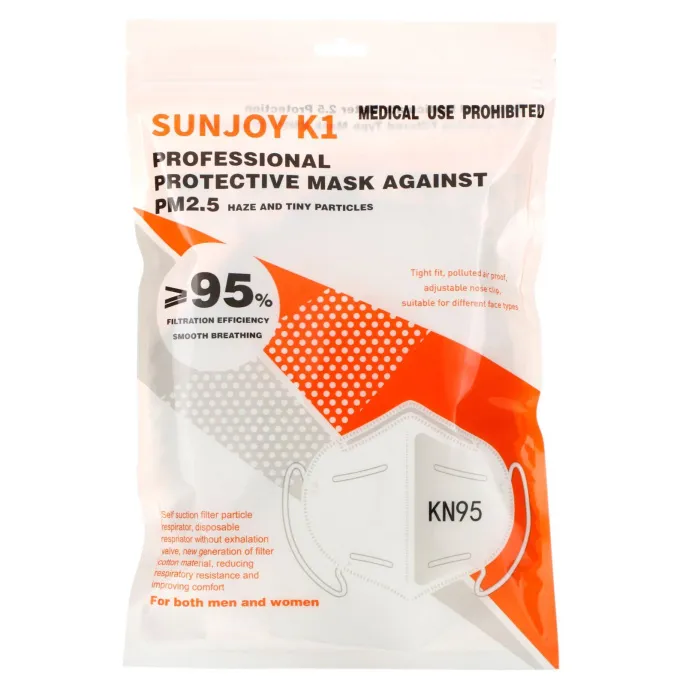 SunJoy, KN95, профессиональная защитная одноразовая маска для лица, 10 упаковок