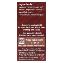 Light Mountain, Натуральная краска и кондиционер для волос, ярко-рыжий, 4 унции (113 г)