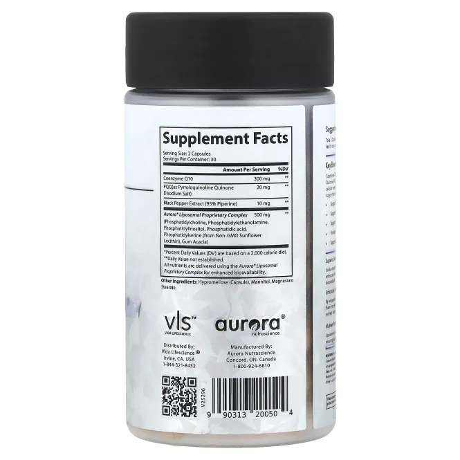 Aurora Nutrascience, коэнзим Q10 / PQQ, 60 капсул