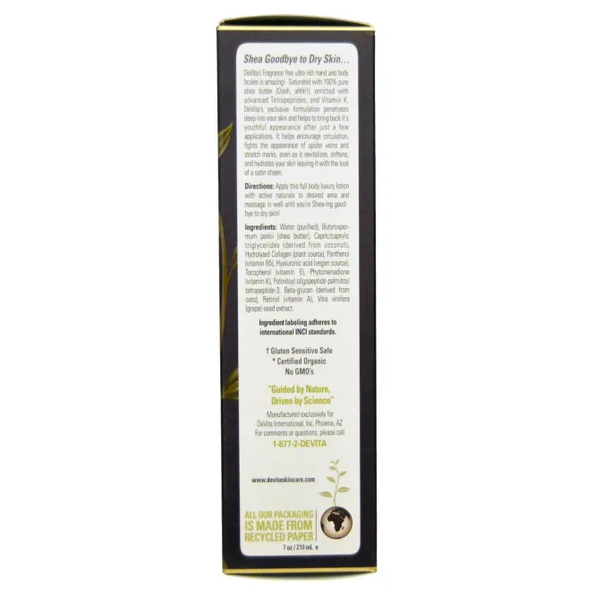 DeVita, Масло ши брюле, без запаха, 7 унций (210 мл)