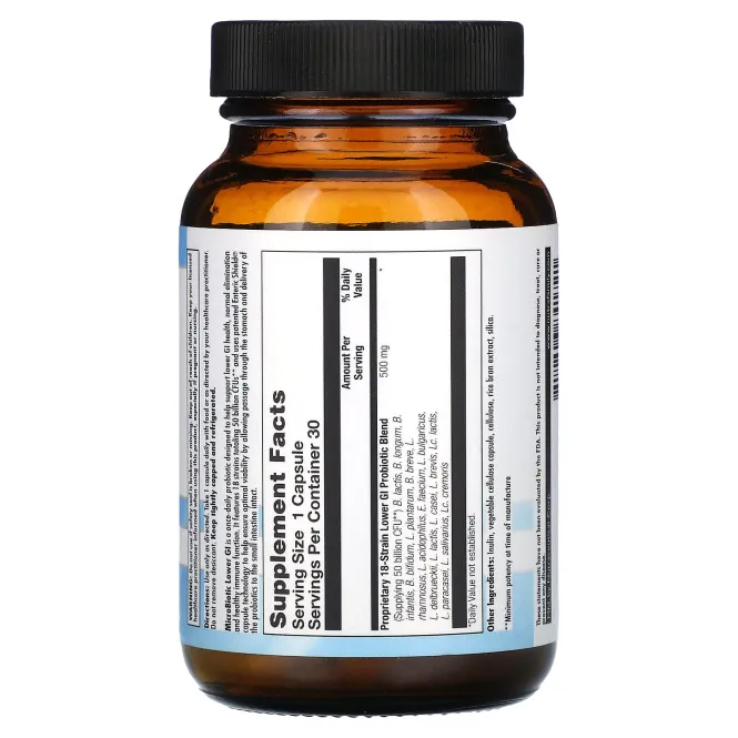 Nutra BioGenesis, MicroBiotic для снижения уровня желудочно-кишечного тракта, 30 капсул