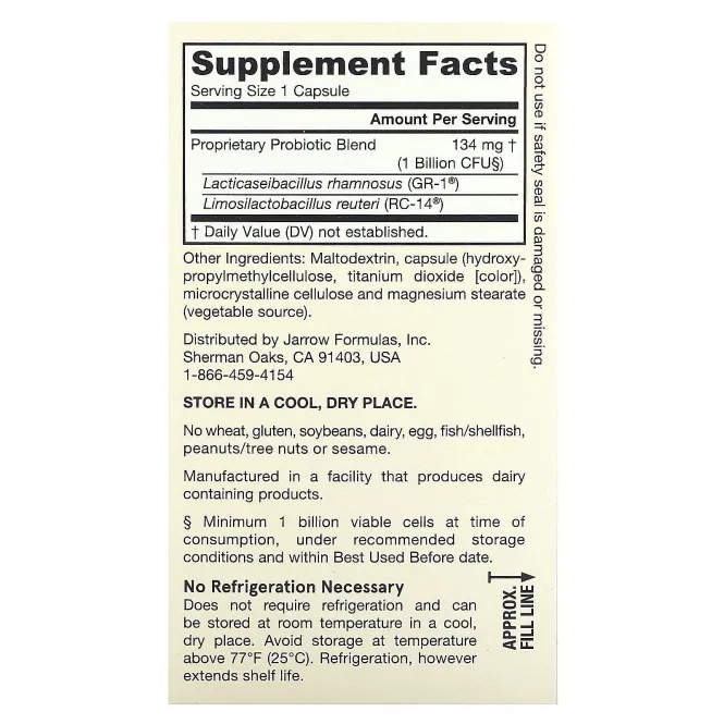 Jarrow Formulas, Fem Dophilus для женщин, 60 растительных капсул