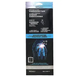 Heali Medical Corp, дышащее эластичное кинезиологическое тейпирование, для плеч и подколенного сухожилия, 3 шт.
