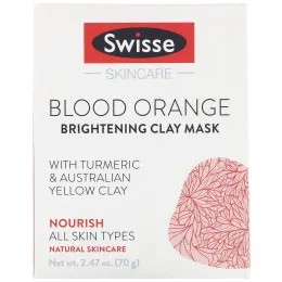 Swisse, Skincare, красный апельсин, осветляющая глиняная маска, 70 г (2,47 унции)