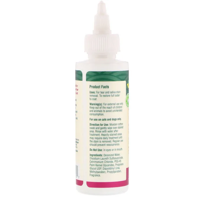 petnc NATURAL CARE, Tear Stain Remover, All Pet, 4 fl oz (118 ml)