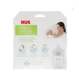 NUK, Simply Natural, бутылочки, для девочек, от 0 месяцев, 3 штуки, 5 унц. (150 мл) каждая