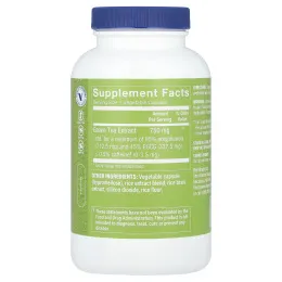 The Vitamin Shoppe, Экстракт зеленого чая, тройная сила действия, без кофеина, 200 растительных капсул
