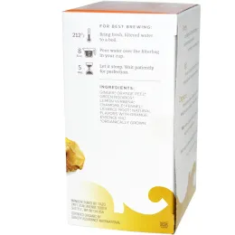 Tazo Teas, Organic, травяной чай, пряный имбирь, без кофеина, 20 пакетиков с фильтром, 1,3 унции (38 г)