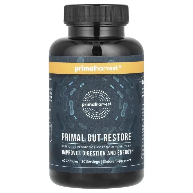 Primal Harvest, Primal Gut Restore, восстановление кишечника, 60 капсул
