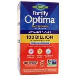 Nature's Way, Fortify Optima Ежедневный пробиотик + пребиотики (100 миллиардов) 30 вег капсул