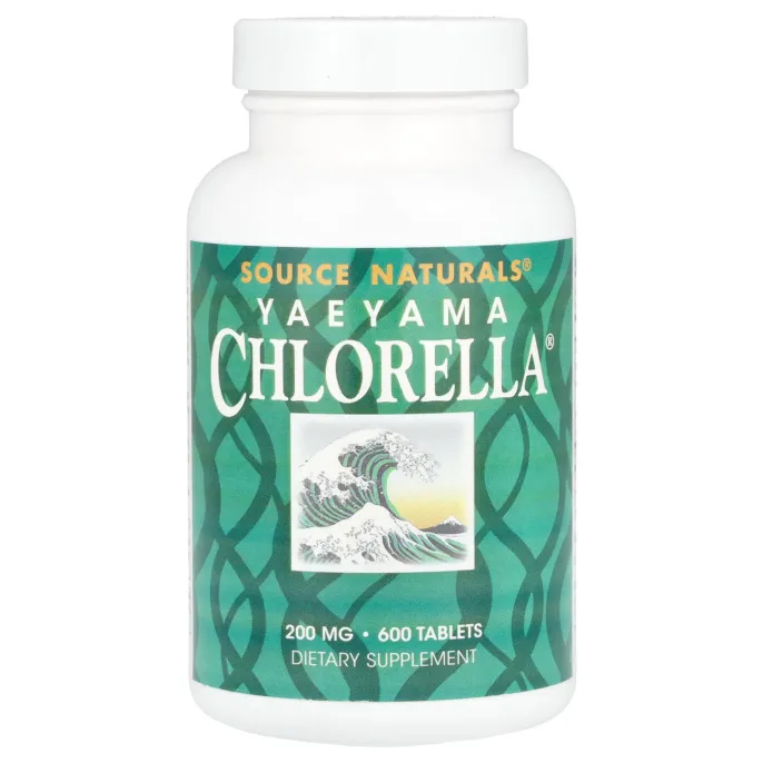 Source Naturals, Хлорелла с островов Яэяма, 200 мг, 600 таблеток