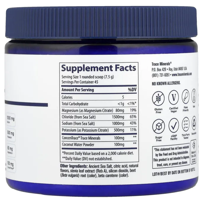 Trace, ZeroLyte, соленый, тропический, 336 г (11,9 унции)