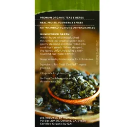 Numi Tea, Organic Tea, Green Tea, Gunpowder Green, 18 Tea Bags, 1.27 oz (36 g)