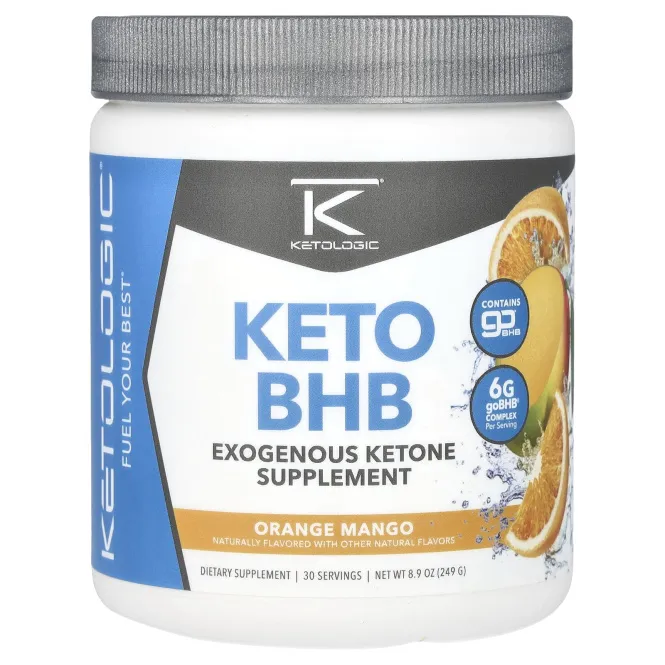 KetoLogic, Keto BHB, апельсин и манго, 249 г (8,9 унции)