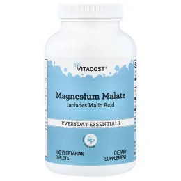 Vitacost, малат магния с яблочной кислотой, 180 вегетарианских таблеток
