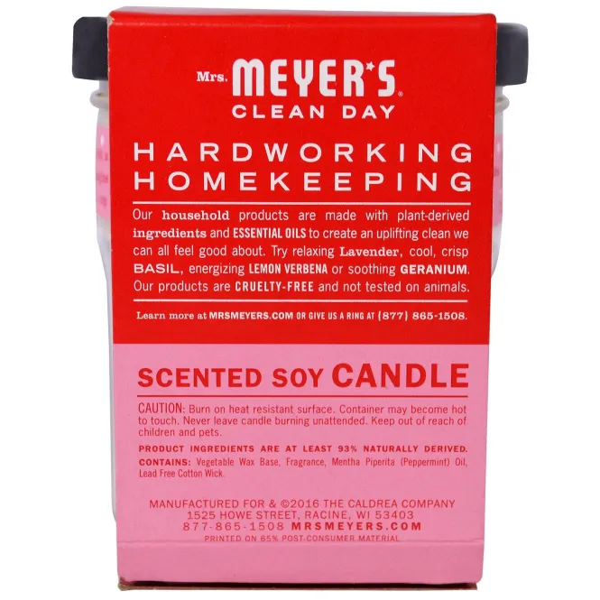 Mrs. Meyers Clean Day, Scented Soy Candle, Peppermint, 4.9 oz (140 g)