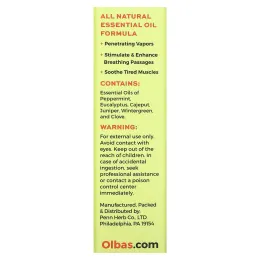 Olbas Therapeutic, Ароматерапевтический ингалятор и массажное масло, 0,32 жидких унции (10 мл)