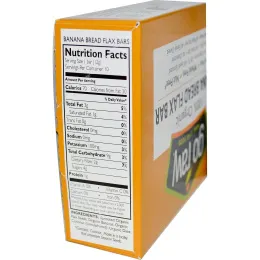 Go Raw, Органические банановые батончики с семенами льна, 10 батончиков, 12 г каждый