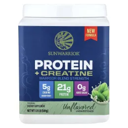 Sunwarrior, протеин с креатином, без вкусовых добавок, 504 г (1,11 фунта)