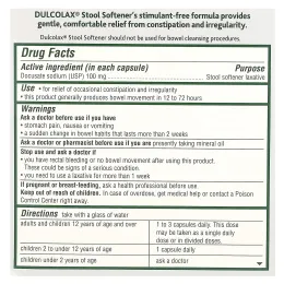 Dulcolax, средство для размягчения стула, 50 капсул в жидкой форме