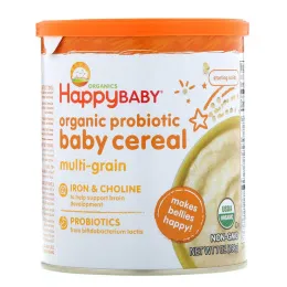 Happy Family Organics, Органическая каша с пробиотиками для детей, мультизлаковая, 7 унций (198 г)