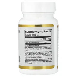 California Gold Nutrition, оротат лития, 1 мг, 120 растительных капсул
