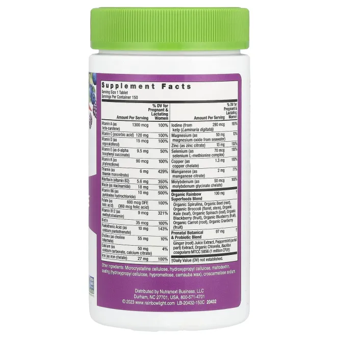 Rainbow Light Мультивитамины Prenatal One, 150 таблеток