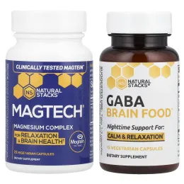 Natural Stacks, Sleep Stack, 2 флакона, 15 вегетарианских капсул в каждой