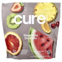 Cure Hydration, смесь для приготовления электролитического напитка, ассорти из тропических фруктов, 28 пакетиков, 213 г (7,5 унции)