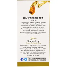 Hampstead Tea, Органический чай Дарджилинг, 20 саше, 1,41 унции (40 г)