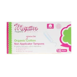 Maxim Hygiene Products, Органический хлопок, тампоны без аппликатора, супер, 16 тампонов