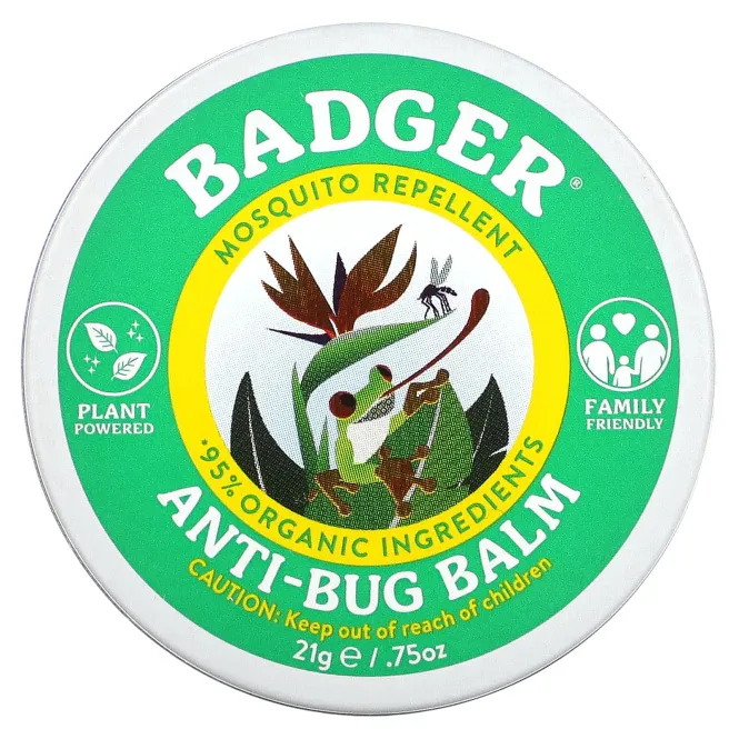 Badger Company, Бальзам для защиты от насекомых с цитронеллой и розмарином, 0,75 унции (21 г)