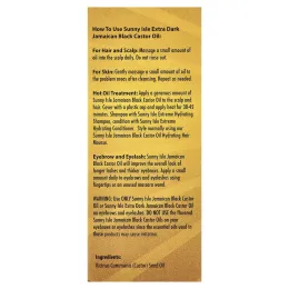 Sunny Isle, экстратёмное ямайское чёрное касторовое масло, 118,2 мл (4 жидк. унции)