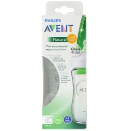 Philips Avent, Стеклянная бутылочка, для малышей от 1 месяца, 1 шт, 8 унц. (240 мл)