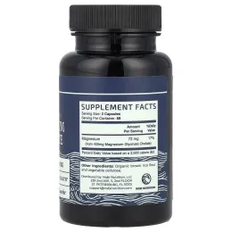 Nobi Nutrition, Глицинат магния, максимальное усвоение, 400 мг, 120 капсул (200 мг в 1 капсуле)