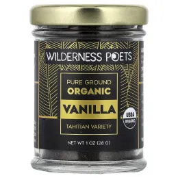 Wilderness Poets, Pure молотый органический продукт, таитянский сорт, ваниль, 28 г (1 унция)