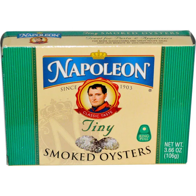 Napoleon Co., Крошечные копченые устрицы, 3,66 унций (106 г)