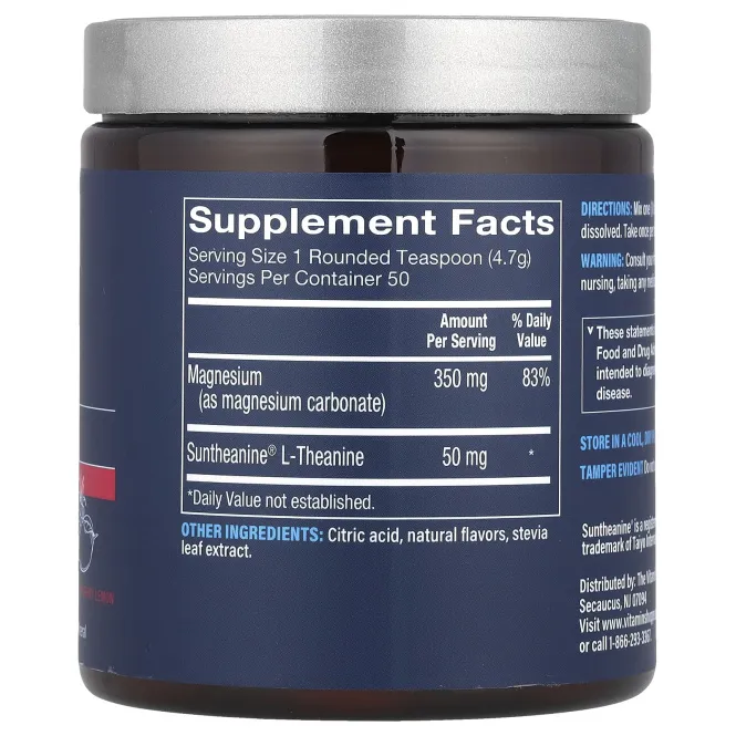 Vthrive, Magnesium Relax, малина и лимон, 235 г (8,5 унции)