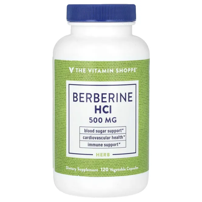 The Vitamin Shoppe, берберин гидрохлорид, 500 мг, 120 растительных капсул