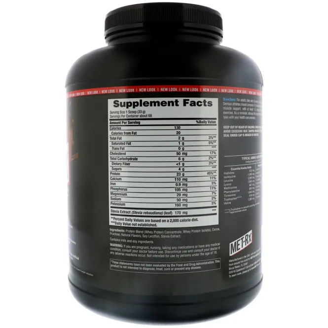 MET-Rx, Natural Whey Protein, Chocolate, 80 oz (2.26 kg)