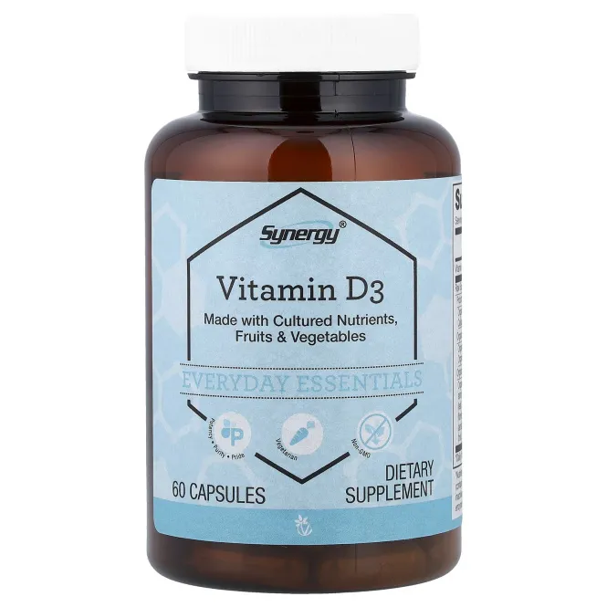 Vitacost, Synergy®, витамин D3, 60 капсул