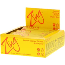 Zing Bars, Vitality Bar, Lemon Cashew Crunch, 12 Bars, 1.76 oz (50 g) Each