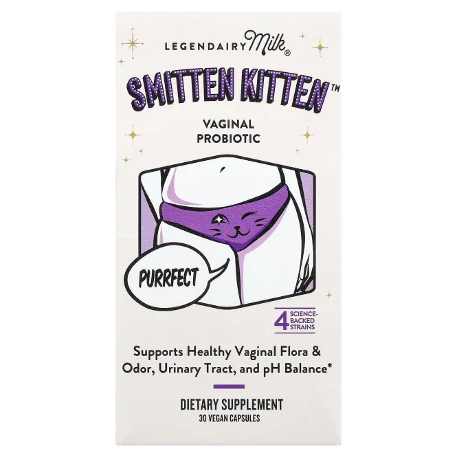 Legendairy Milk, Вагинальный пробиотик Smitten Kitten ™, 30 веганских капсул