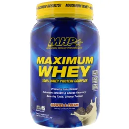 Maximum Human Performance, LLC, Сывороточная белковая смесь Maximum Whey, печенье со сливками, 2,02 ф. (917,5 г)